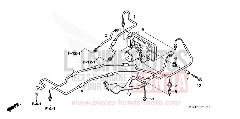 MODULATEUR ABS (CBF600SA6/NA6) de CBF600S ABS QUASAR SILVER METALLIC (NHA48) de 2006